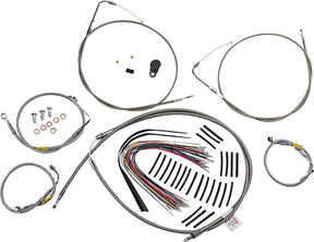 Burly Brand Cntrl Kit 15 Bag Bar Ss CLUTCH & BRAKE CABLE/HOSE KITS Burly Brand