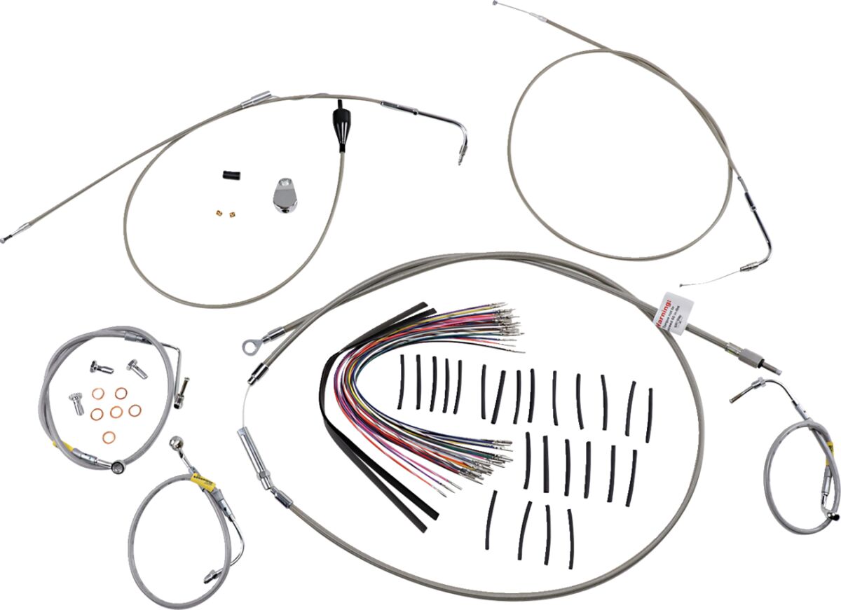 Burly Brand Cntrl Kit 15 Bag Bar Ss CLUTCH & BRAKE CABLE/HOSE KITS Burly Brand