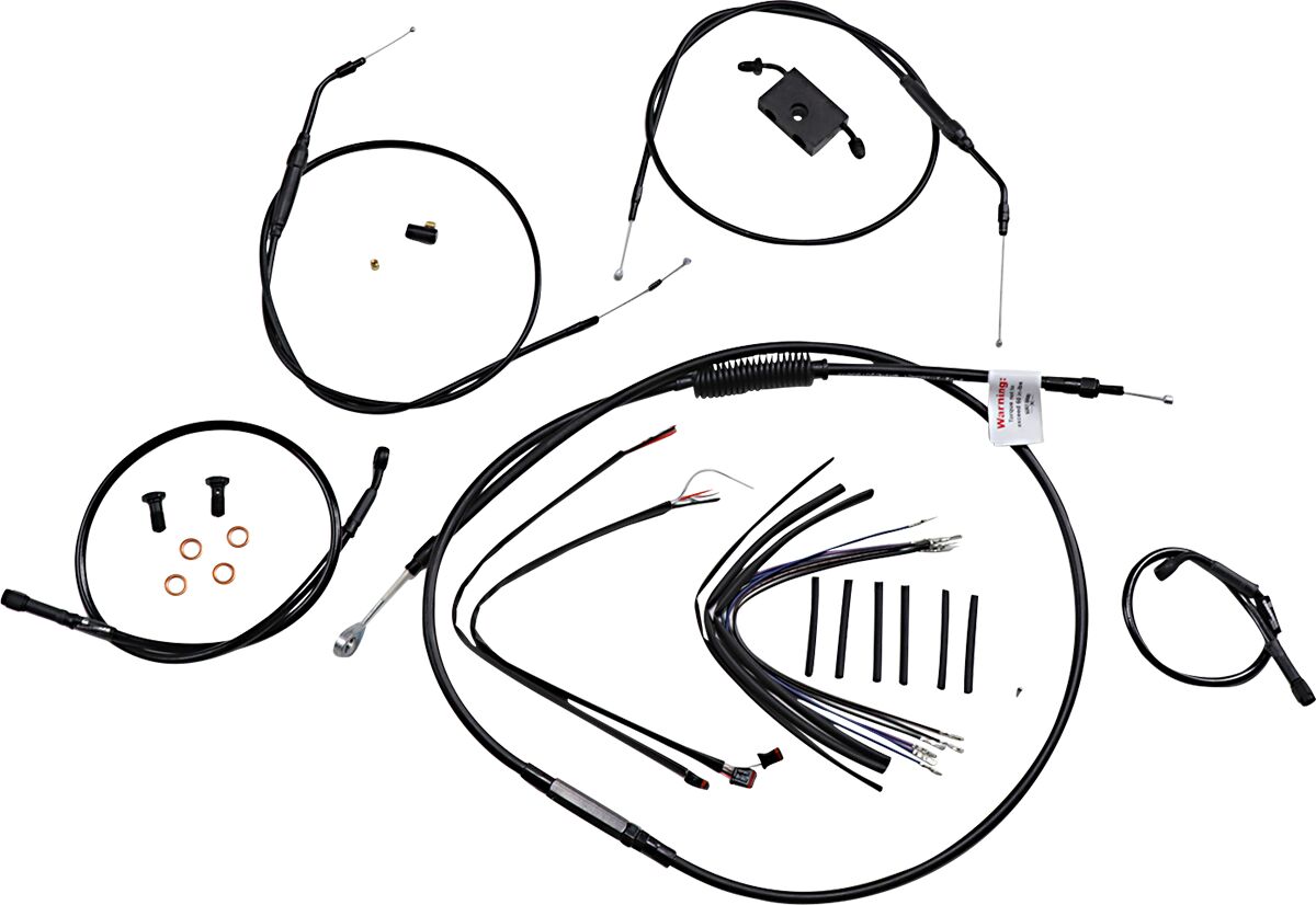 Burly Brand Cntrl Kit 14 Ape Xl Abs Apehanger Cable/Line Kits Burly Brand