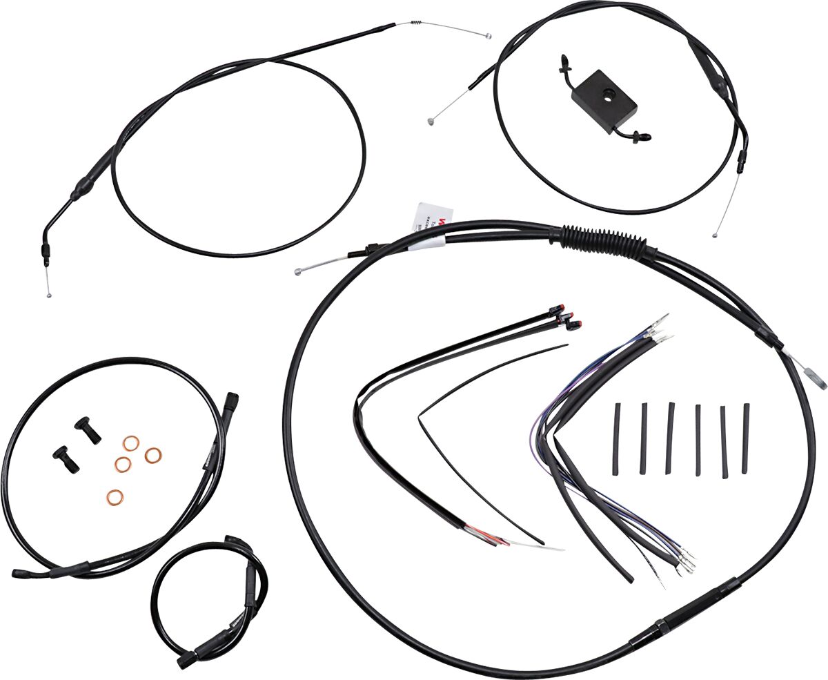Burly Brand Cntrl Kit 16 Ape Xl Abs Apehanger Cable/Line Kits Burly Brand