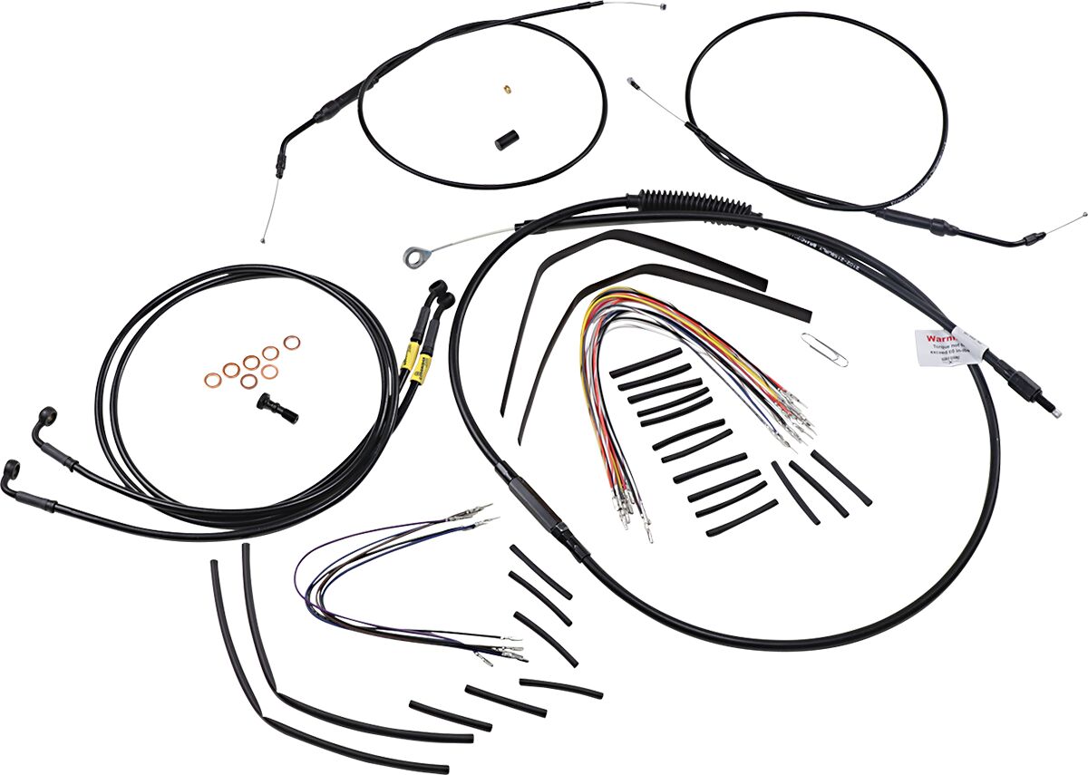 Burly Brand Cntrl Kit 12 Ape Fxdf Apehanger Cable/Line Kits Burly Brand