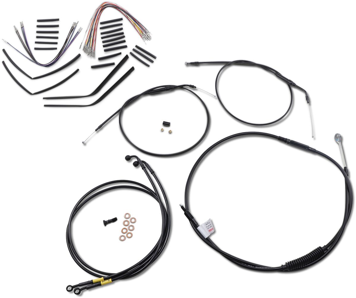 Burly Brand Cntrl Kit 14 Ape Fxdf Apehanger Cable/Line Kits Burly Brand