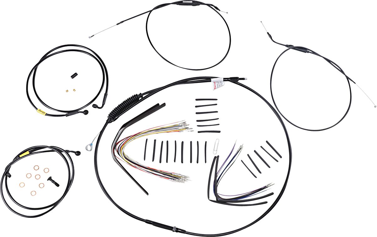 Burly Brand Cntrl Kit 16 Ape Fxdf Apehanger Cable/Line Kits Burly Brand
