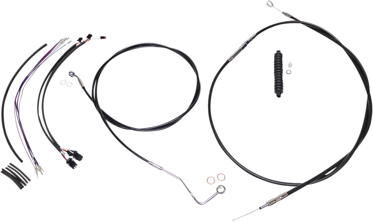 Magnum Shielding Black/Chrome Xr Control Cable Kit Brake & Clutch Lines Magnum Shielding