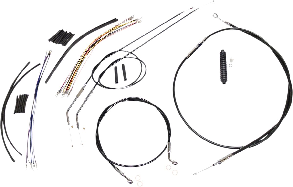 Magnum Shielding Black/Chrome Xr Control Cable Kit Brake & Clutch Lines Magnum Shielding