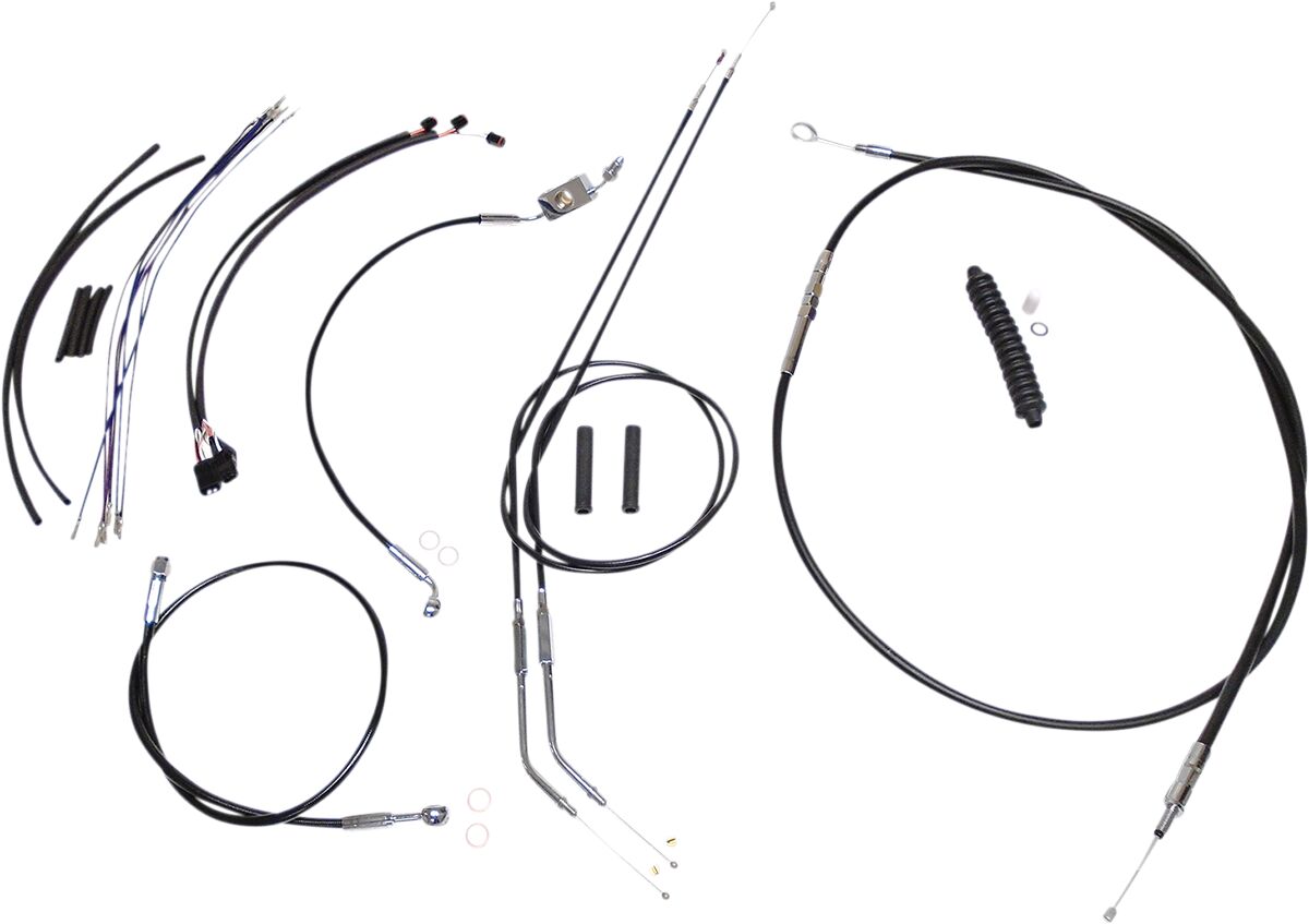 Magnum Shielding Black/Chrome Xr Control Cable Kit Brake & Clutch Lines Magnum Shielding