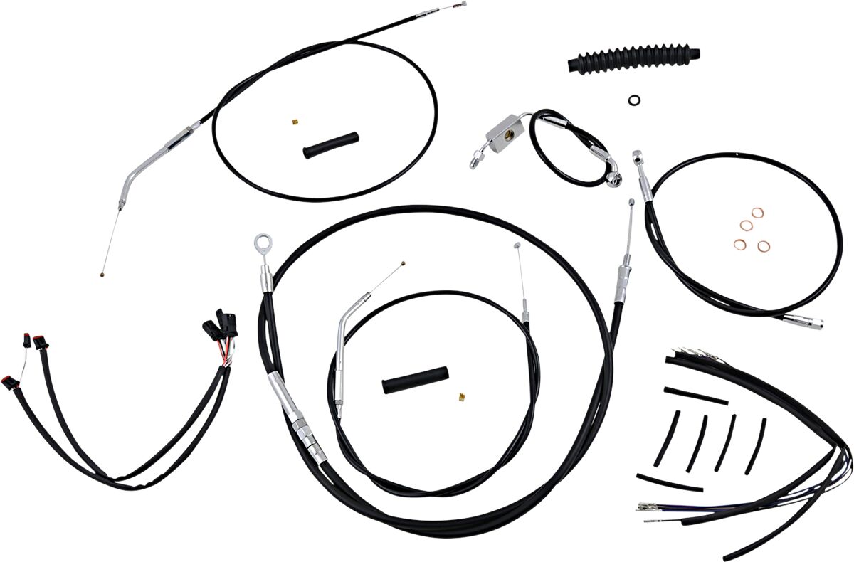 Magnum Shielding Black/Chrome Xr Control Cable Kit Brake & Clutch Lines Magnum Shielding