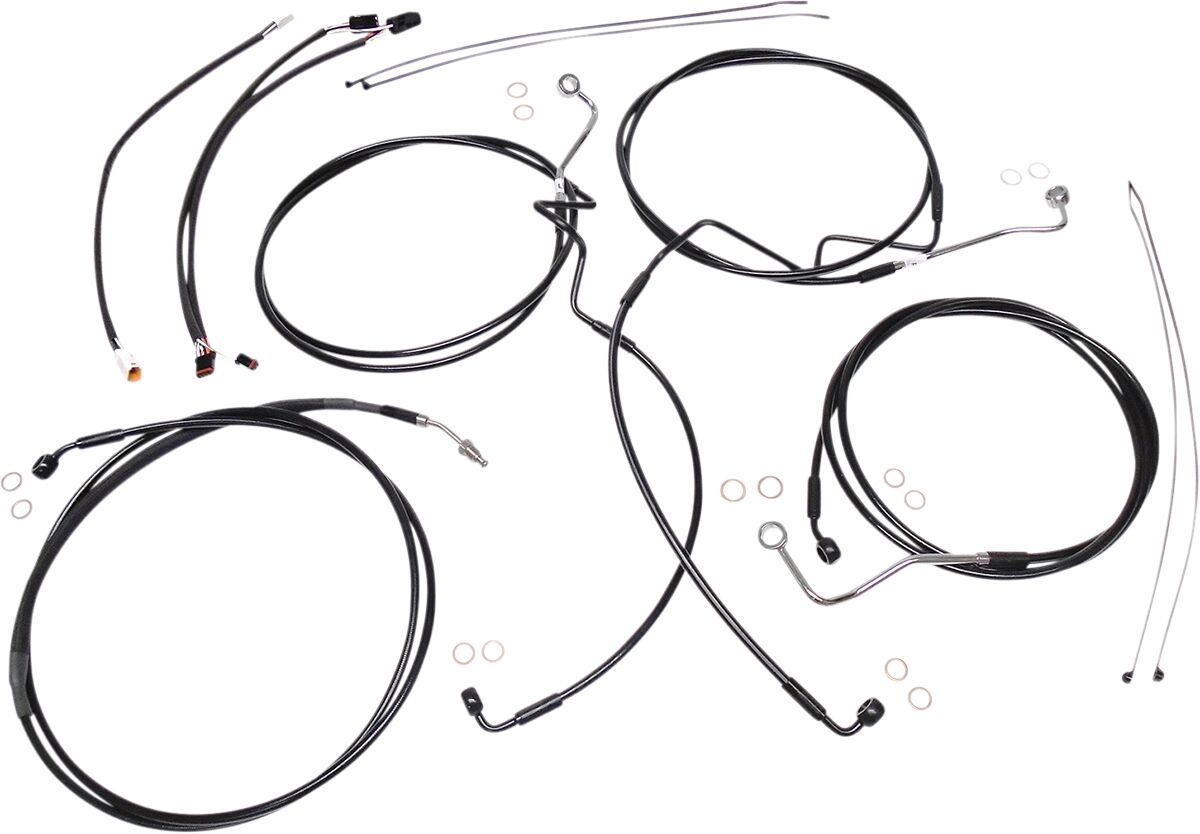 Magnum Shielding Black Xr Control Cable Kit Brake & Clutch Lines Magnum Shielding