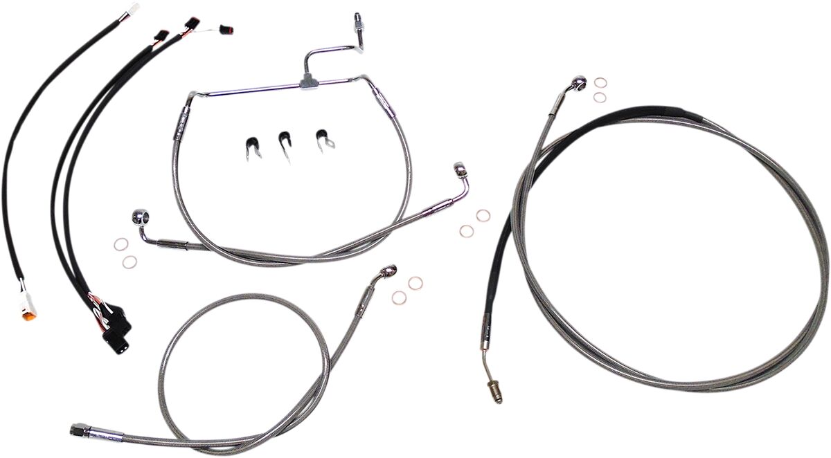 Magnum Shielding Stainless Steel/Chrome Xr Control Cable Kit Brake & Clutch Lines Magnum Shielding