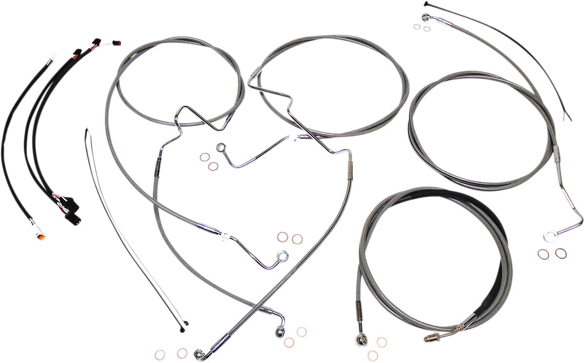 Magnum Shielding Stainless Steel/Chrome Xr Control Cable Kit Brake & Clutch Lines Magnum Shielding