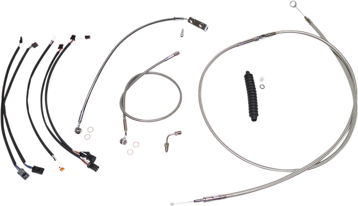 Magnum Shielding Stainless Steel/Chrome Xr Control Cable Kit Brake & Clutch Lines Magnum Shielding