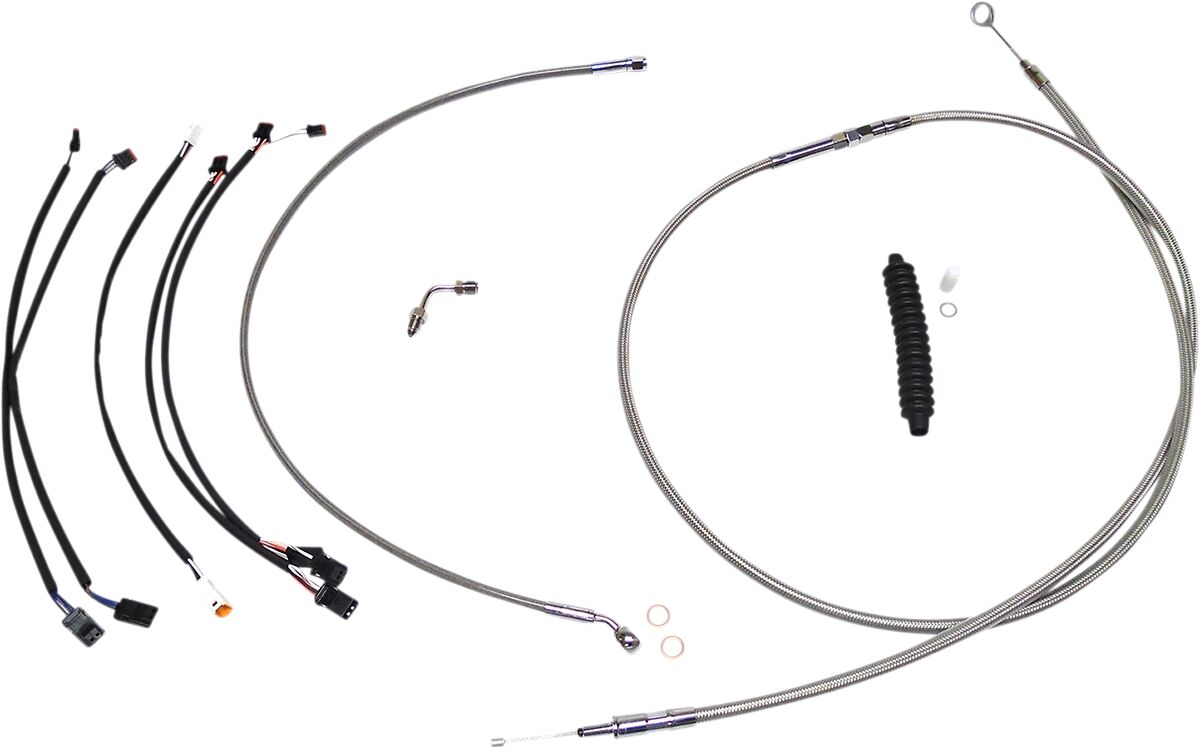 Magnum Shielding Stainless Steel/Chrome Xr Control Cable Kit Brake & Clutch Lines Magnum Shielding
