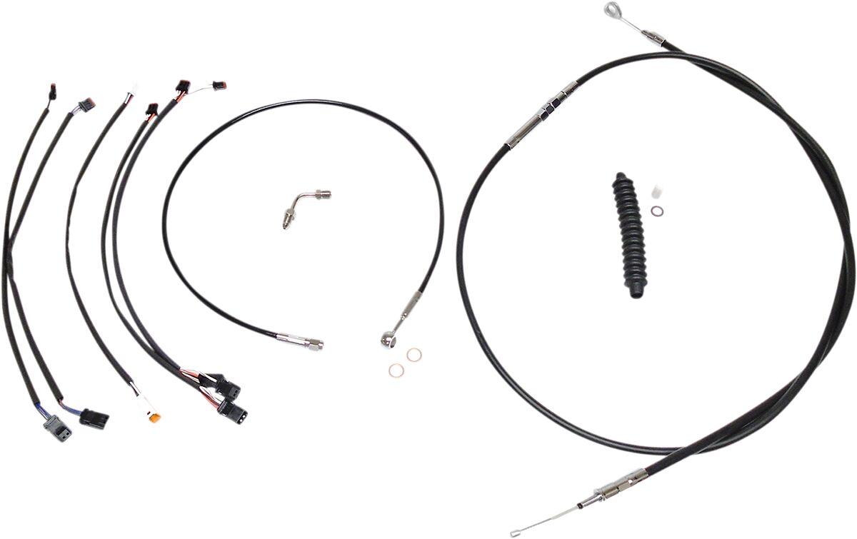 Magnum Shielding Black/Chrome Xr Control Cable Kit Brake & Clutch Lines Magnum Shielding