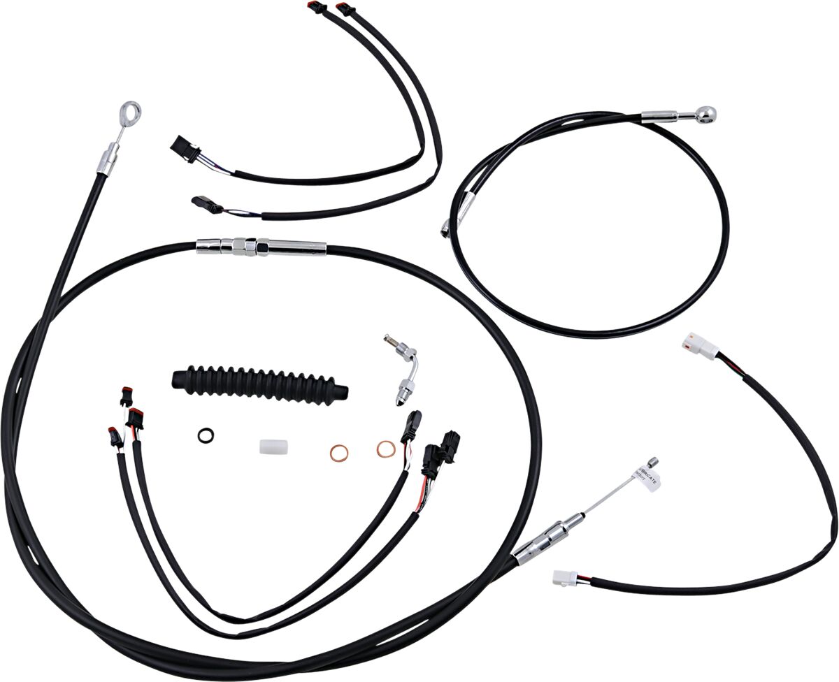 Magnum Shielding Black/Chrome Xr Control Cable Kit Brake & Clutch Lines Magnum Shielding