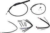 Burly Brand Black Control Kit For 14" Gorilla Handlebars Apehanger Cable/Line Kits Burly Brand