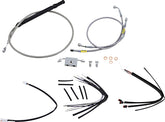 Burly Brand Stainless Steel Control Kit For 16" Gorilla Handlebars Apehanger Cable/Line Kits Burly Brand
