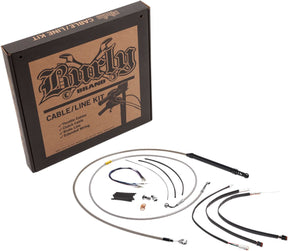 Burly Brand Stainless Steel Control Kit For 16" Gorilla Handlebars Apehanger Cable/Line Kits Burly Brand