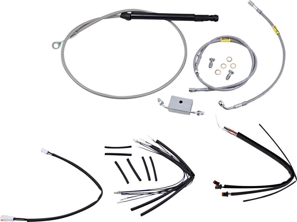 Burly Brand Cntrl Kit 18 Gorilla Ss Apehanger Cable/Line Kits Burly Brand