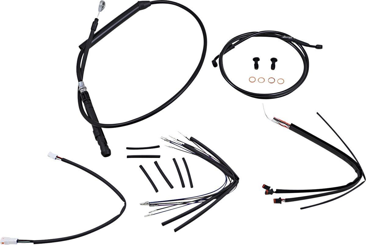 Black Control Kit For 16" Gorilla Handlebars Burly Brand Default Title