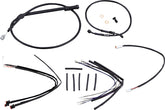 Black Vinyl Jail Bar Cable Kit For 12" Handlebars Burly Brand Default Title