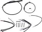 Complete Black Vinyl Handlebar Cable/Brake Line Kit For 12" Ape Hanger Handlebars Burly Brand Default Title