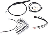 Black Vinyl Jail Bar Cable Kit For 12" Handlebars Burly Brand Default Title