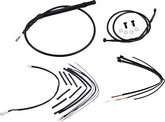 Black Vinyl Jail Bar Cable Kit For 14" Handlebars Burly Brand Default Title