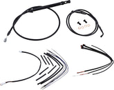 Complete Black Vinyl Handlebar Cable/Brake Line Kit For 16" Ape Hanger Handlebars Burly Brand Default Title