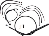 Black Vinyl Jail Bar Cable Kit For 12" Handlebars Burly Brand Default Title