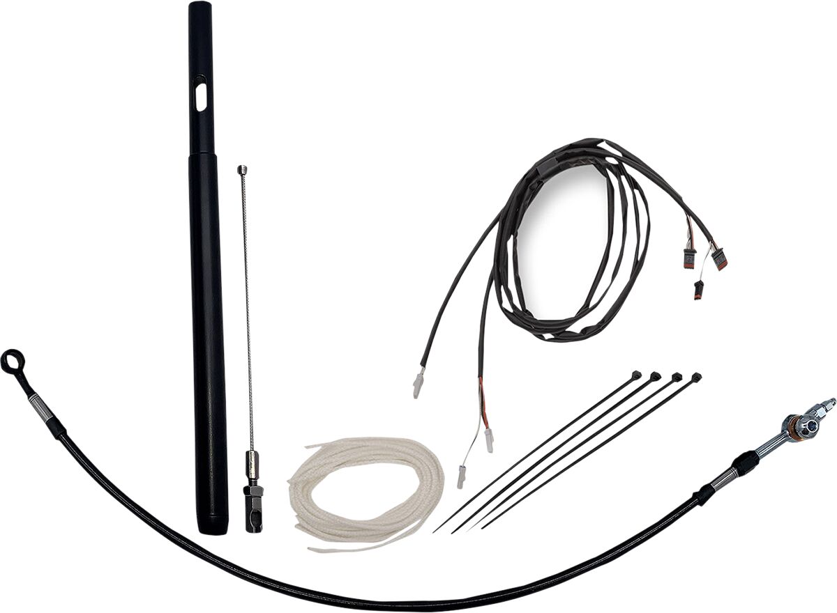 Fat Baggers Inc. Install Kit Blk 8" 21 Flht Brake & Clutch Lines Fat Baggers Inc.