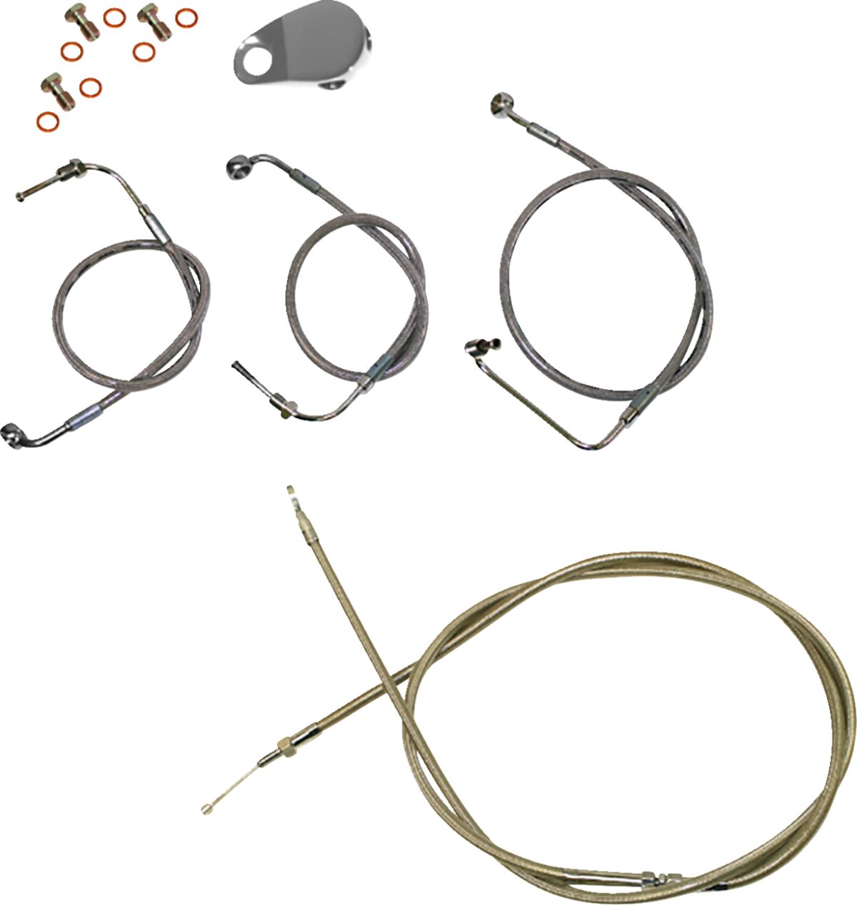 La Choppers Cabl Kt C 13" Abs Sftl18+ Brake & Clutch Lines La Choppers