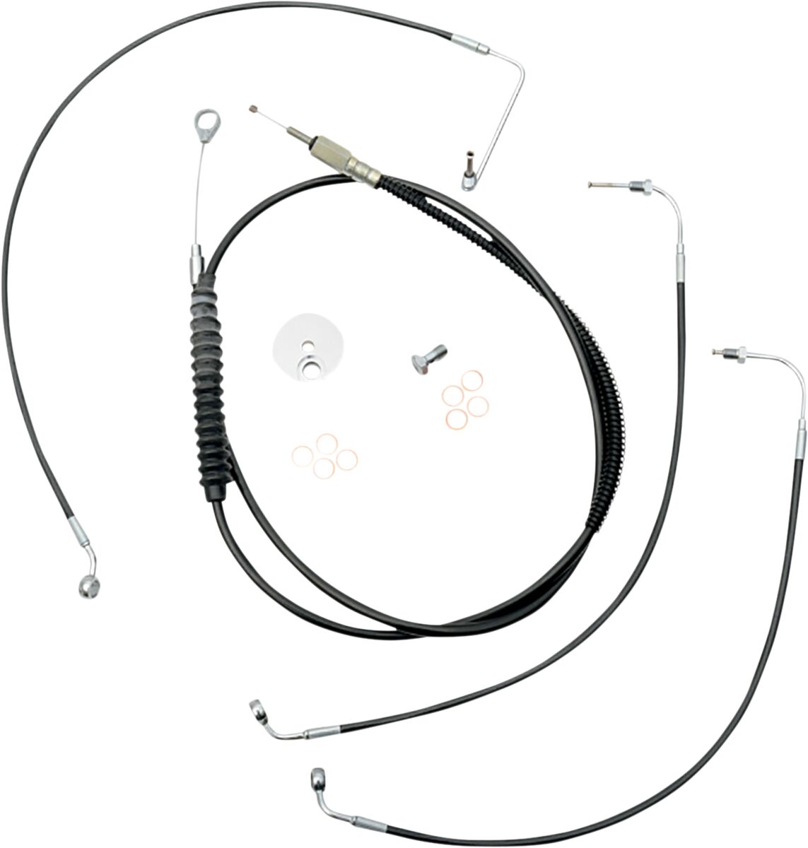La Choppers Cabl Kt B 13" Abs Sftl18+ Brake & Clutch Lines La Choppers