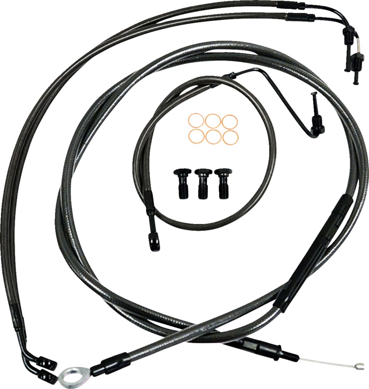 La Choppers Cabl Kt M 13" Abs Sftl18+ Brake & Clutch Lines La Choppers
