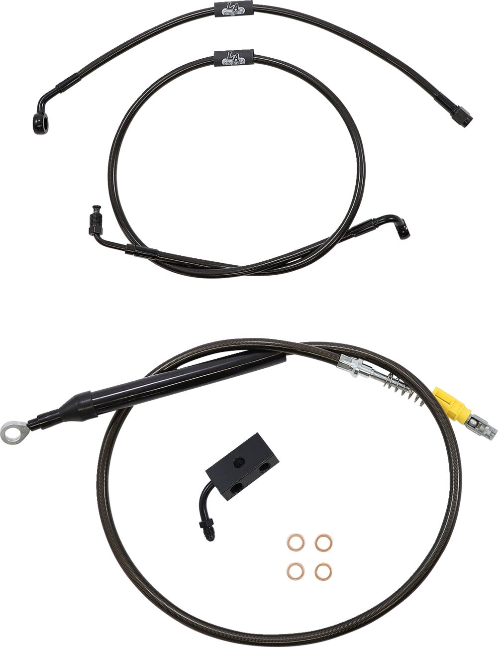 La Choppers Cabl Kt M 16" Abs Sftl18+ Brake & Clutch Lines La Choppers