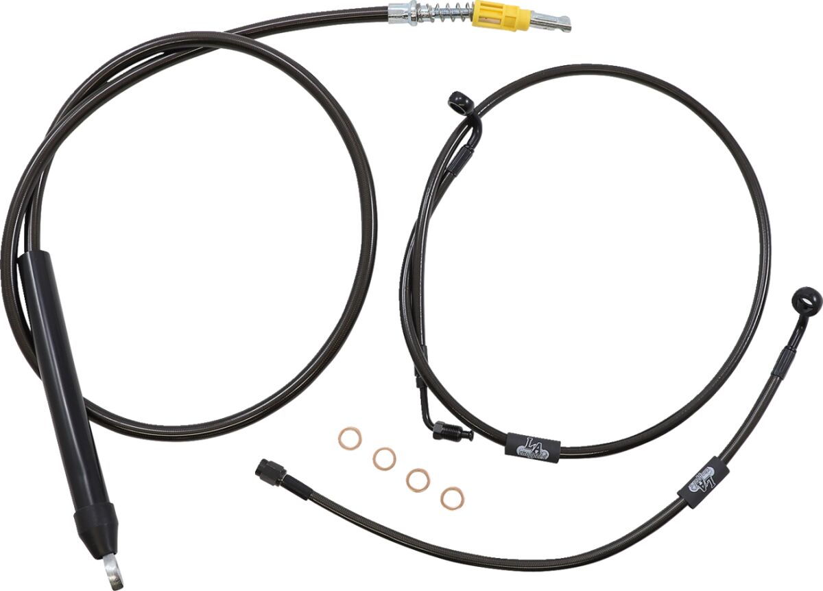 La Choppers Cabl Kt M 19" Abs Sftl18+ Brake & Clutch Lines La Choppers