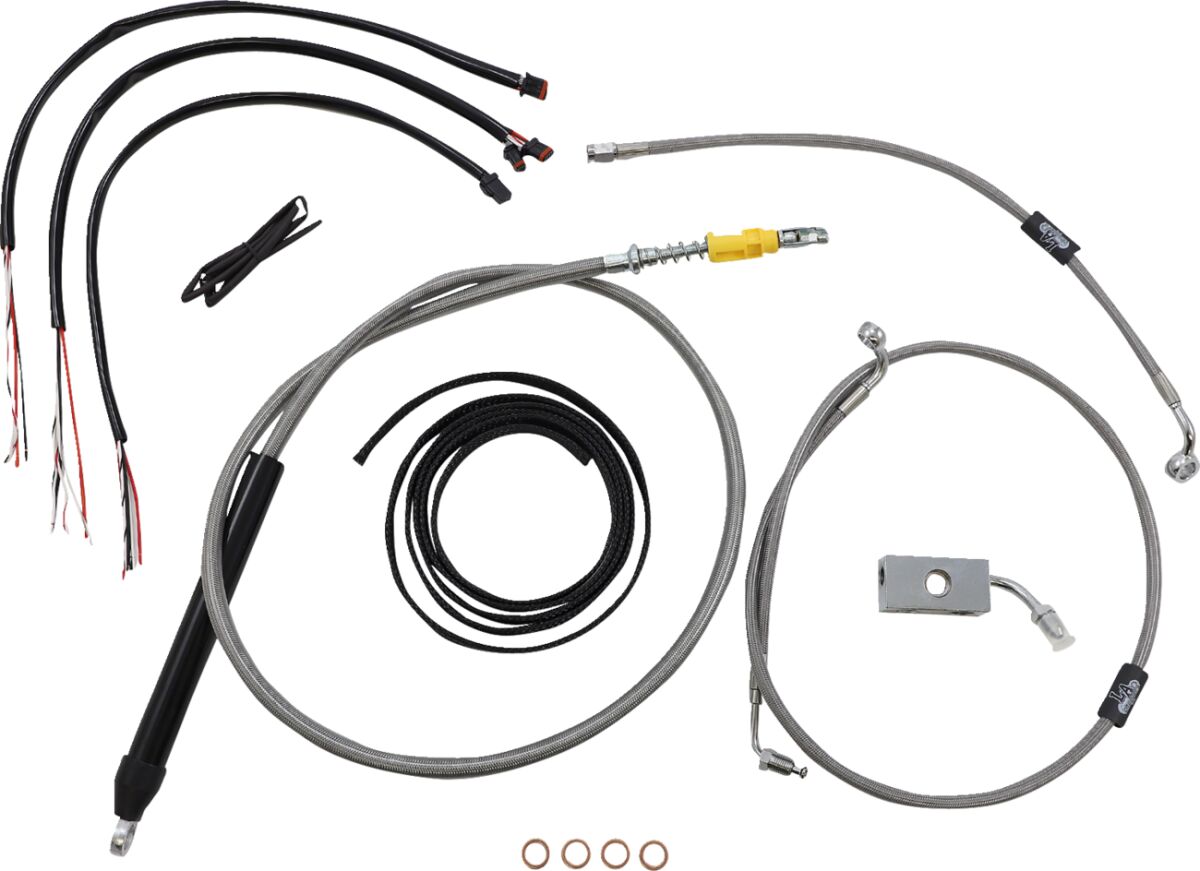 La Choppers Cabl Kt Cc 19"Abs Sftl18+ Brake & Clutch Lines La Choppers