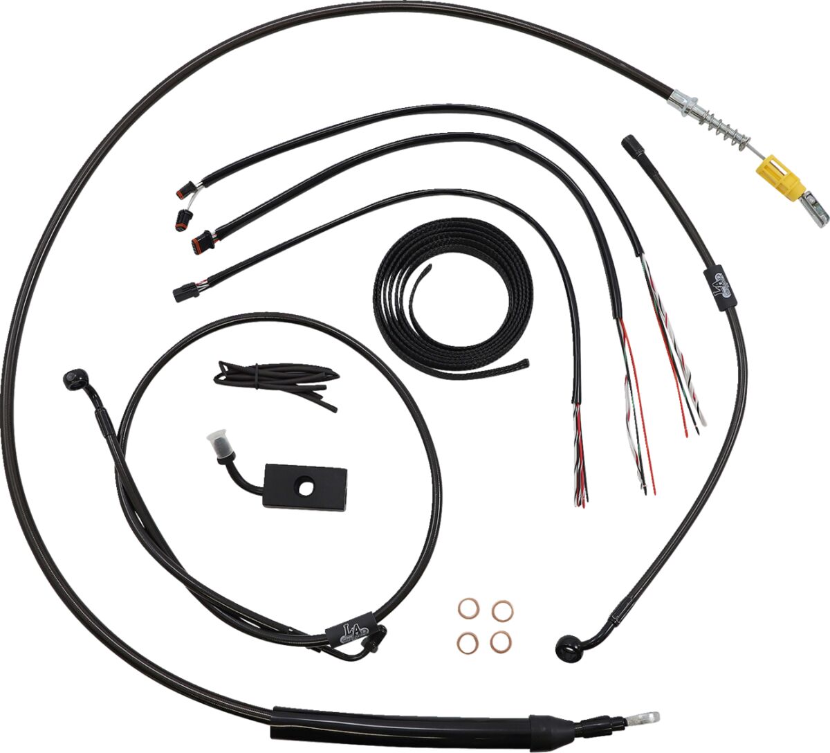 La Choppers Cabl Kt Cm 19"Abs Sftl18+ Brake & Clutch Lines La Choppers