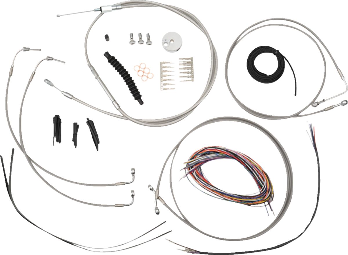 La Choppers Cabl Kt Cc D Ab 8" Sft18+ Brake & Clutch Lines La Choppers