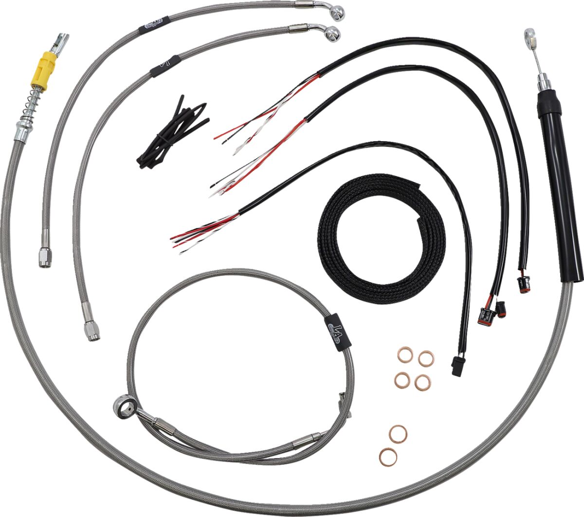La Choppers Cabl Kt Cs D Ab 13"Sft18+ Brake & Clutch Lines La Choppers