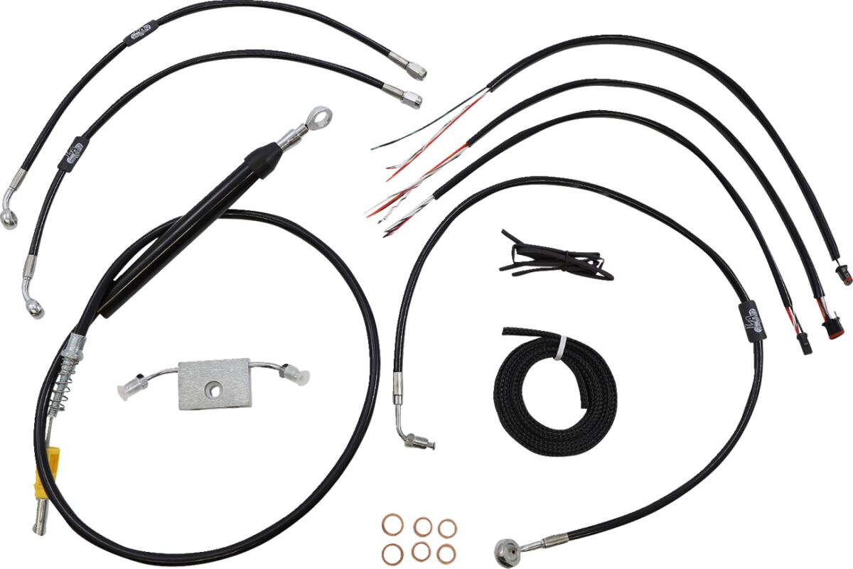 La Choppers Cabl Kt Cb D Ab 13"Sft18+ Brake & Clutch Lines La Choppers