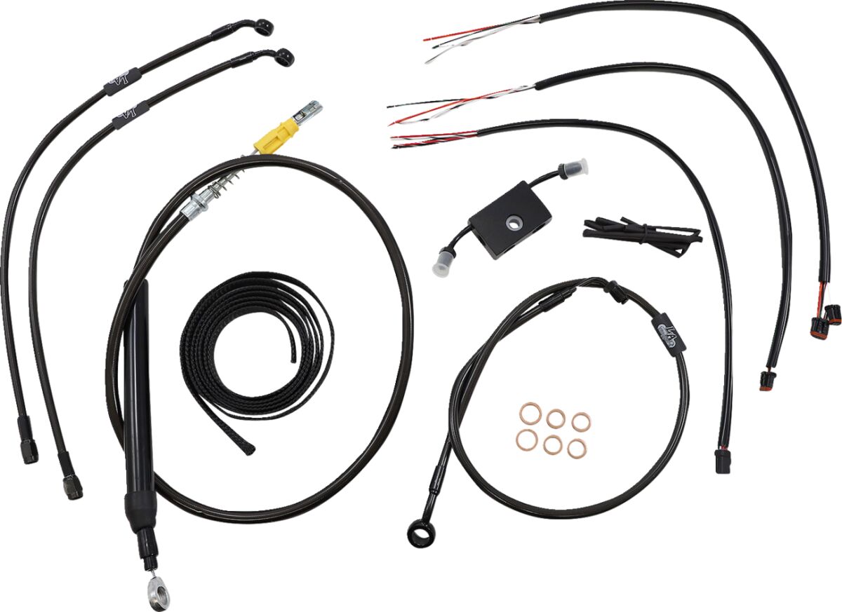 La Choppers Cabl Kt Cm D Ab 13"Sft18+ Brake & Clutch Lines La Choppers