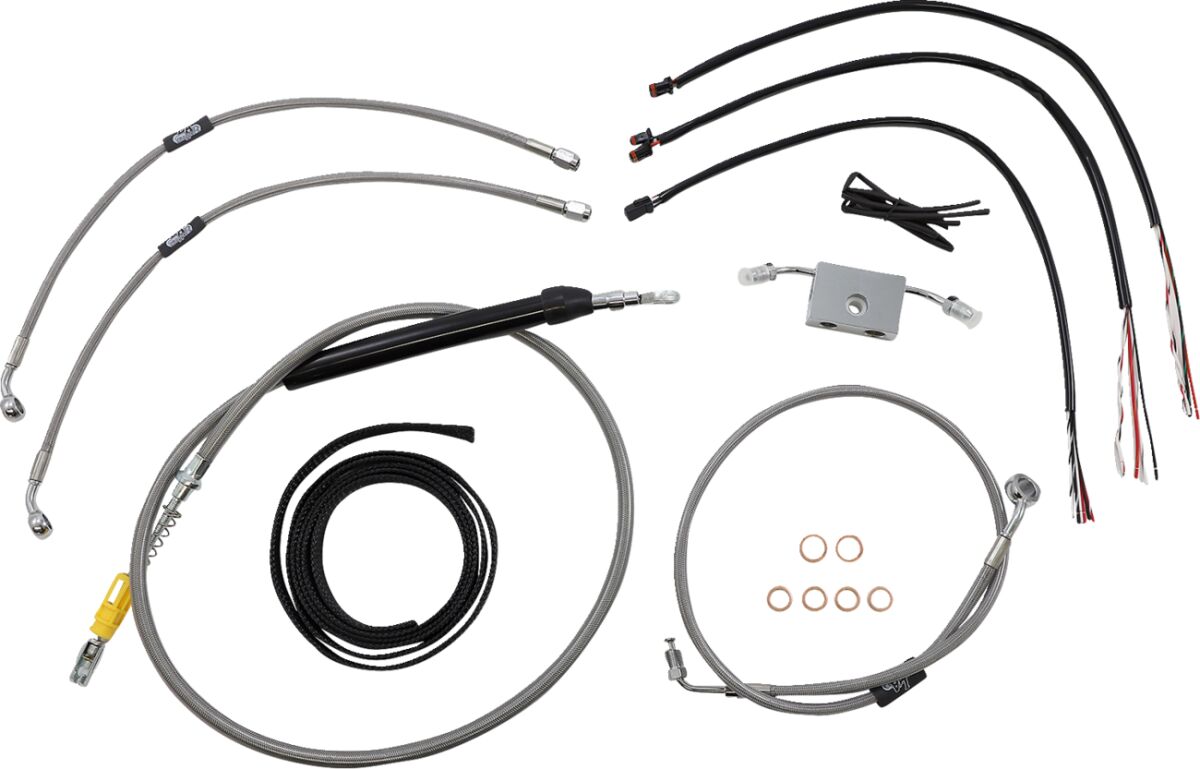La Choppers Cabl Kt Cc D Ab 16"Sft18+ Brake & Clutch Lines La Choppers