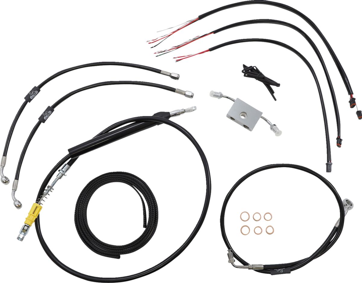 La Choppers Cabl Kt Cb D Ab 16"Sft18+ Brake & Clutch Lines La Choppers