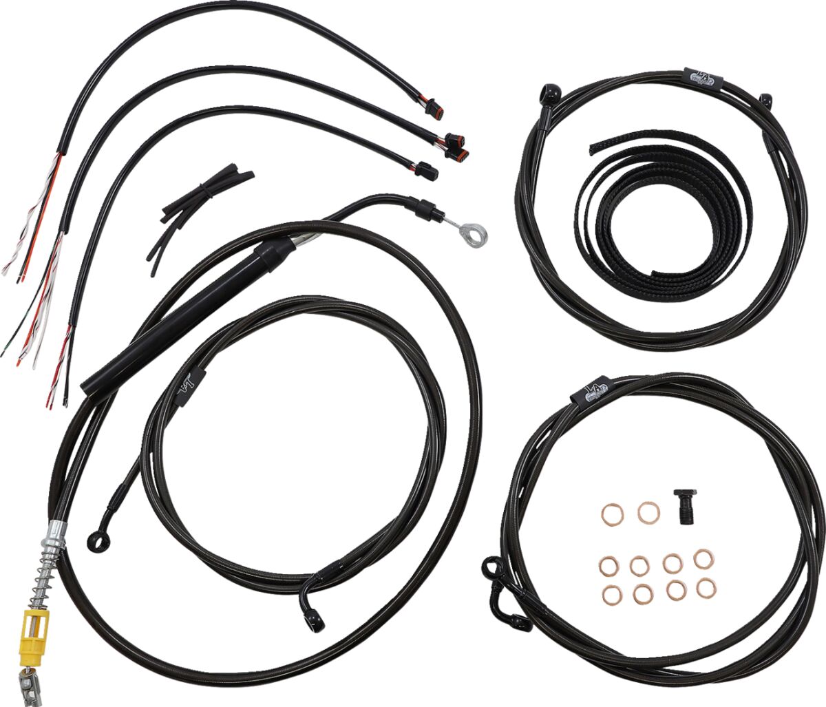 La Choppers Cabl Kt Cm Ab 15 17 Fl21+ Brake & Clutch Lines La Choppers