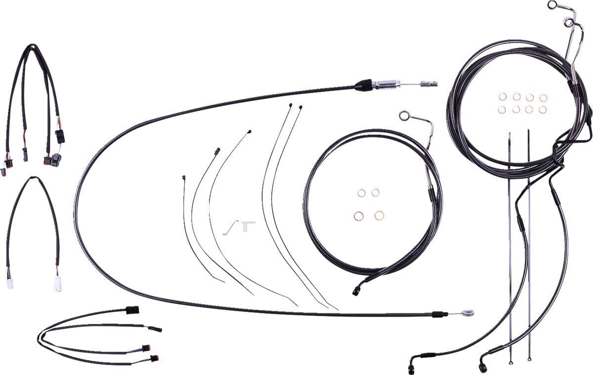Magnum Shielding Control Cable Kit Black Pearl™ Brake & Clutch Lines Magnum Shielding