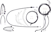 Magnum Shielding Control Cable Kit Black Pearl™ Brake & Clutch Lines Magnum Shielding