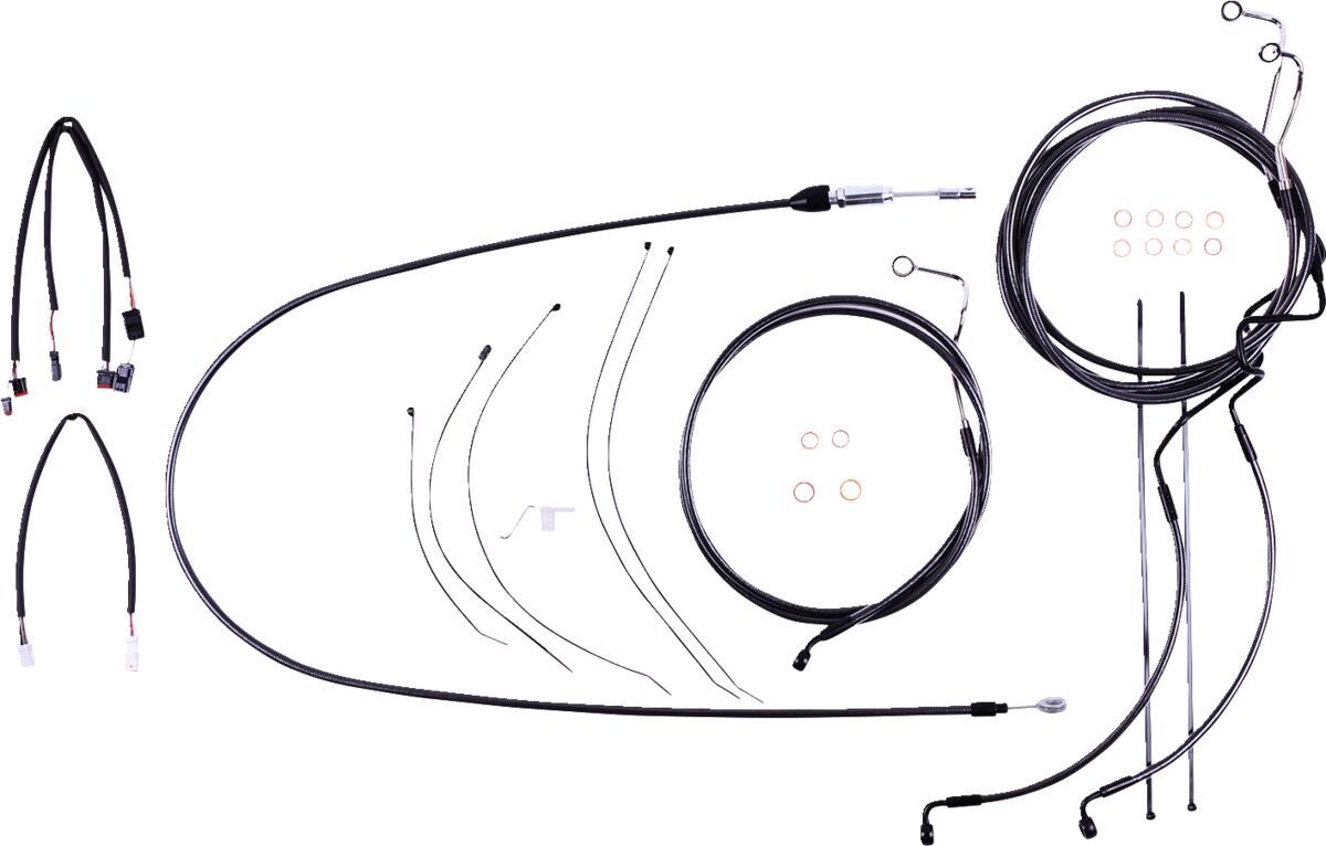 Magnum Shielding Control Cable Kit Black Pearl™ Brake & Clutch Lines Magnum Shielding
