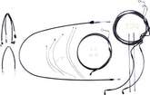 Magnum Shielding Control Cable Kit Black Pearl™ Brake & Clutch Lines Magnum Shielding