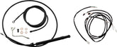 Burly Brand Cntrl Kit 18 Gorilla Blk Apehanger Cable/Line Kits Burly Brand