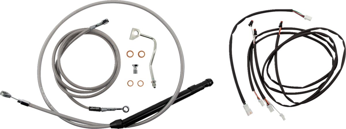 Burly Brand Cntrl Kit 14 Gorilla Ss Apehanger Cable/Line Kits Burly Brand